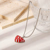 Fashion Fun Octopus Cross Stainless Steel Pendant Necklace With Electric Polishing And Dripping Oil