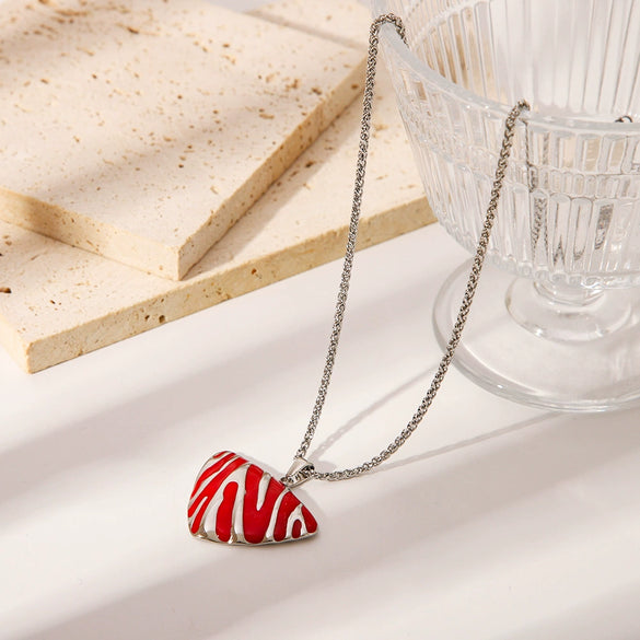 Fashion Fun Octopus Cross Stainless Steel Pendant Necklace With Electric Polishing And Dripping Oil