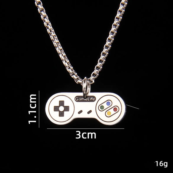 Fashion Gamepad 201 Stainless Steel Enamel Unisex Pendant Necklace
