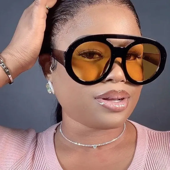 Fashion Geometric Ac Round Frame Full Frame Women'S Sunglasses