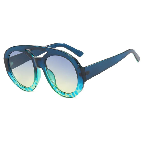 Fashion Geometric Ac Round Frame Full Frame Women'S Sunglasses