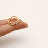 Fashion Geometric Alloy Copper Plating Rhinestones 14k Gold Plated Women'S Open Ring