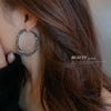 Fashion Geometric Alloy Earrings With Diamond Accents Exaggerated Statement Design For A Bold Temperament Style