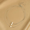 Fashion Geometric Artificial Pearls Alloy Wholesale Pendant Necklace