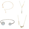 Fashion Geometric Alloy Pearl Collar Necklace Elegant Exaggerated Pendant Jewelry For Women