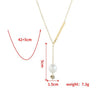 Fashion Geometric Alloy Pearl Collar Necklace Elegant Exaggerated Pendant Jewelry For Women