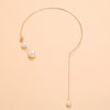 Fashion Geometric Alloy Pearl Collar Necklace Elegant Exaggerated Pendant Jewelry For Women