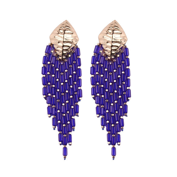 Fashion Geometric Alloy Tassel Earrings For Women With Electroplating
