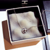 Fashion Geometric Circle Zircon Elegant Short Collarbone Necklace With Copper O Chain For Women