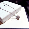 Fashion Geometric Circle Zircon Elegant Short Collarbone Necklace With Copper O Chain For Women