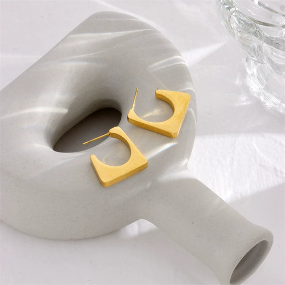 Fashion Geometric Cold Style Stainless Steel Women's Earrings