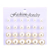 Fashion Geometric Color Round Electroplated Imitation Pearl Alloy Women's Earrings