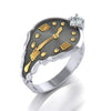 Fashion Geometric Constellation Metal Ring With Rhinestone Inlay Electroplated Unisex Jewelry