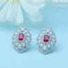 Fashion Geometric Copper Crystal Earrings For Women Electroplated Statement Earrings Wholesale