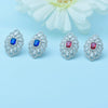 Fashion Geometric Copper Crystal Earrings For Women Electroplated Statement Earrings Wholesale