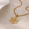 Fashion Geometric Copper Micropaved Zircon Cross Pendant Women's Necklace With Electroplating And Water Wave Chain