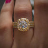 Fashion Geometric Copper Ring With Zirconia For Women