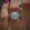 Fashion Geometric Copper Ring With Zirconia For Women