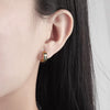 Fashion Geometric Cross And Circle Earrings For Women In S925 Sterling Silver With Electroplated Finish
