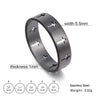 Fashion Geometric Cross Titanium Steel Polishing Rings