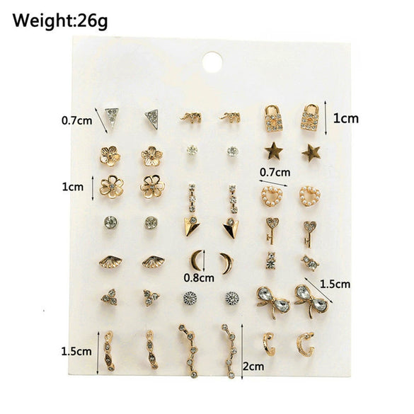 Fashion Geometric Cshaped Baby Elephant Imitation Pearl Earrings For Women Jewelry Wholesale