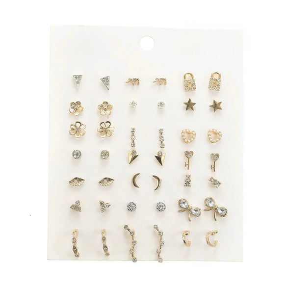 Fashion Geometric Cshaped Baby Elephant Imitation Pearl Earrings For Women Jewelry Wholesale