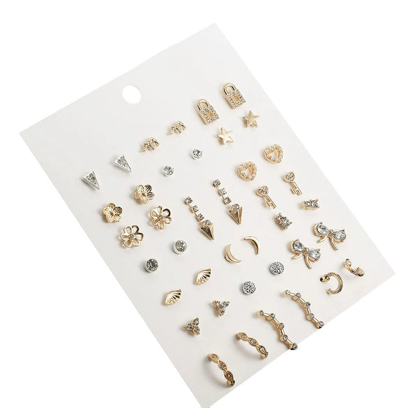 Fashion Geometric Cshaped Baby Elephant Imitation Pearl Earrings For Women Jewelry Wholesale