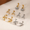 Fashion Geometric Dot Diamond Stainless Steel Women's Earrings