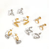 Fashion Geometric Dot Diamond Stainless Steel Women's Earrings