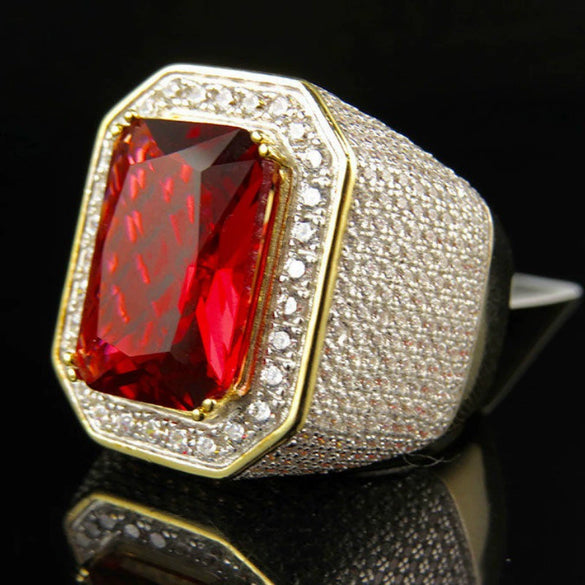 Fashion Geometric Drop Shape Diamond Ring In Brass And White Steel For Women And Unisex Jewelry