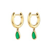 Fashion Geometric Drop Shape Zircon Earrings For Women With Silver Needle Copper Electroplated Colored Stone Design