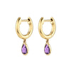 Fashion Geometric Drop Shape Zircon Earrings For Women With Silver Needle Copper Electroplated Colored Stone Design