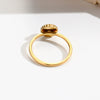 Fashion Geometric Electroplated Titanium Steel Pearl Ring For Women