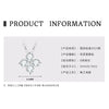 Fashion Geometric Fourleaf Clover Moissanite Pendant Necklace Set With Diamonds S925 Silver Plated K18 Gold For Women