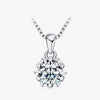Fashion Geometric Fourleaf Clover Moissanite Pendant Necklace Set With Diamonds S925 Silver Plated K18 Gold For Women