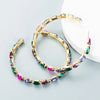 Fashion Geometric Glass Diamond C-Shaped Big Earrings Wholesale Gooddiy