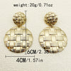 Fashion Geometric Hollow Stainless Steel Goldplated Flower Earrings