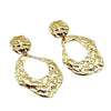 Fashion Geometric Hollow Stainless Steel Goldplated Flower Earrings