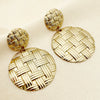 Fashion Geometric Hollow Stainless Steel Goldplated Flower Earrings