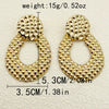 Fashion Geometric Hollow Stainless Steel Goldplated Flower Earrings