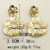 Fashion Geometric Hollow Stainless Steel Goldplated Flower Earrings