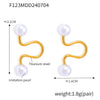 Fashion Geometric Imitation Pearl Earrings Titanium Steel 18K Gold Plated