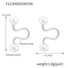 Fashion Geometric Imitation Pearl Earrings Titanium Steel 18K Gold Plated