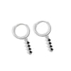 Fashion Geometric Inlaid Diamond Style S925 Sterling Silver Circle Earrings For Women With Modern Minimalist Design