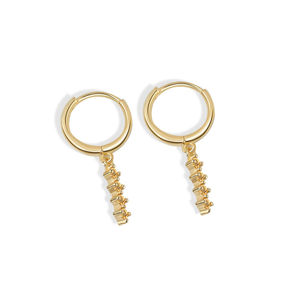 Fashion Geometric Inlaid Diamond Style S925 Sterling Silver Circle Earrings For Women With Modern Minimalist Design
