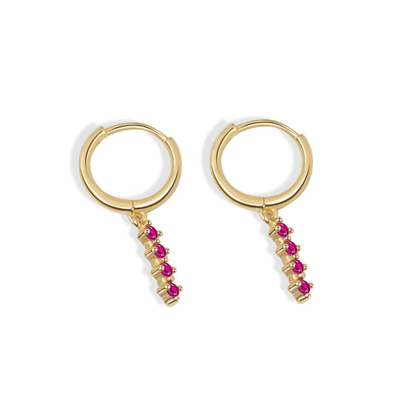 Fashion Geometric Inlaid Diamond Style S925 Sterling Silver Circle Earrings For Women With Modern Minimalist Design