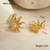 Fashion Geometric Irregular Lines Stainless Steel Electroplated Women's Earrings