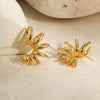 Fashion Geometric Irregular Lines Stainless Steel Electroplated Women's Earrings