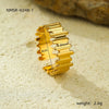 Fashion Geometric Irregular Titanium Steel Electroplated Women's Ring