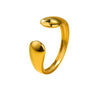 Fashion Geometric Irregular Titanium Steel Electroplated Women's Ring